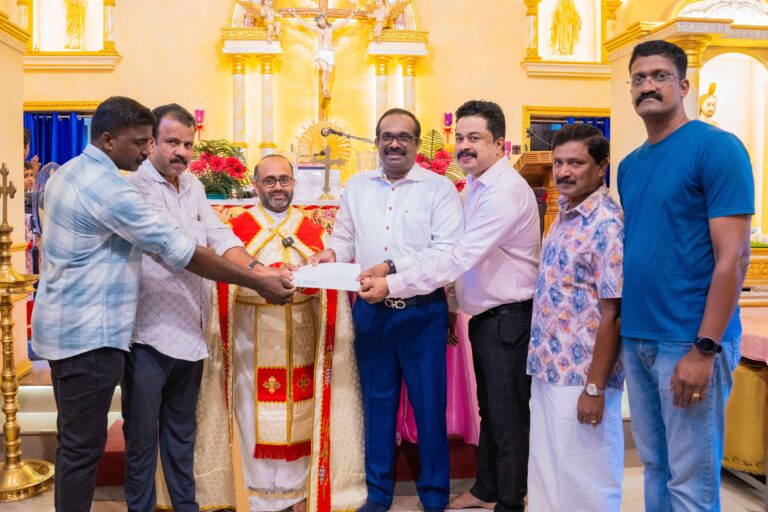 തൃപ്രയാർ സെന്റ് ജൂഡ് ദേവാലയത്തിനായി എം. എ യൂസഫലി പ്രഖ്യാപിച്ച സാമ്പത്തിക സഹായമായ അഞ്ച് ലക്ഷത്തിന്റെ ചെക്ക് എം.എ യൂസഫലിക്ക് വേണ്ടി സെക്രട്ടറി ഇ.എ ഹാരീസ്, ലുലു ഇന്ത്യ മീഡിയ ഹെഡ് എൻ.ബി സ്വരാജ് എന്നിവർ ചേർന്ന് ഫാദർ ടെസ് ജേക്കബ് കുന്നപ്പള്ളിക്ക് കൈമാറുന്നു. ട്രസ്റ്റി അം​ഗങ്ങളായ റോബിൻസൺ സി.ജെ ചുങ്കത്ത്, സോണി സി ആന്റണി ചാലക്കൽ എന്നിവർ സമീപം., M.A. Yusuff Ali, Yusuff Ali MA, LuLu Group Chairman, LuLu Hypermarket, LuLu Group International, Lulu Mall India, Who is M.A. Yusuff AliBiographical searches; Wikipedia and Forbes pages top results.M.A. Yusuff Ali net worthWealth-focused; ranked #39 on Forbes India's richest list ($7.4B).Yusuff Ali LuLu Group historyOrigin stories from 1990s Gulf War era hypermarket launch.M.A. Yusuff Ali investmentsCovers stakes in Federal Bank, Cochin Airport, East India Company.Richest Malayali businessmanKerala ties (born in Thrissur); viral Reddit and news discussions.Yusuff Ali philanthropistDonations like $6.8M for COVID-19, 1,400-bed Kerala hospital.M.A. Yusuff Ali awardsHonors like Abu Dhabi Award, Queen’s Award for trade.Yusuff Ali bus Dubai videoRecent viral trend (2025); shows humility, boosts social shares.LuLu Retail IPO2025 UAE listing ($1.7B raised); timely business news.